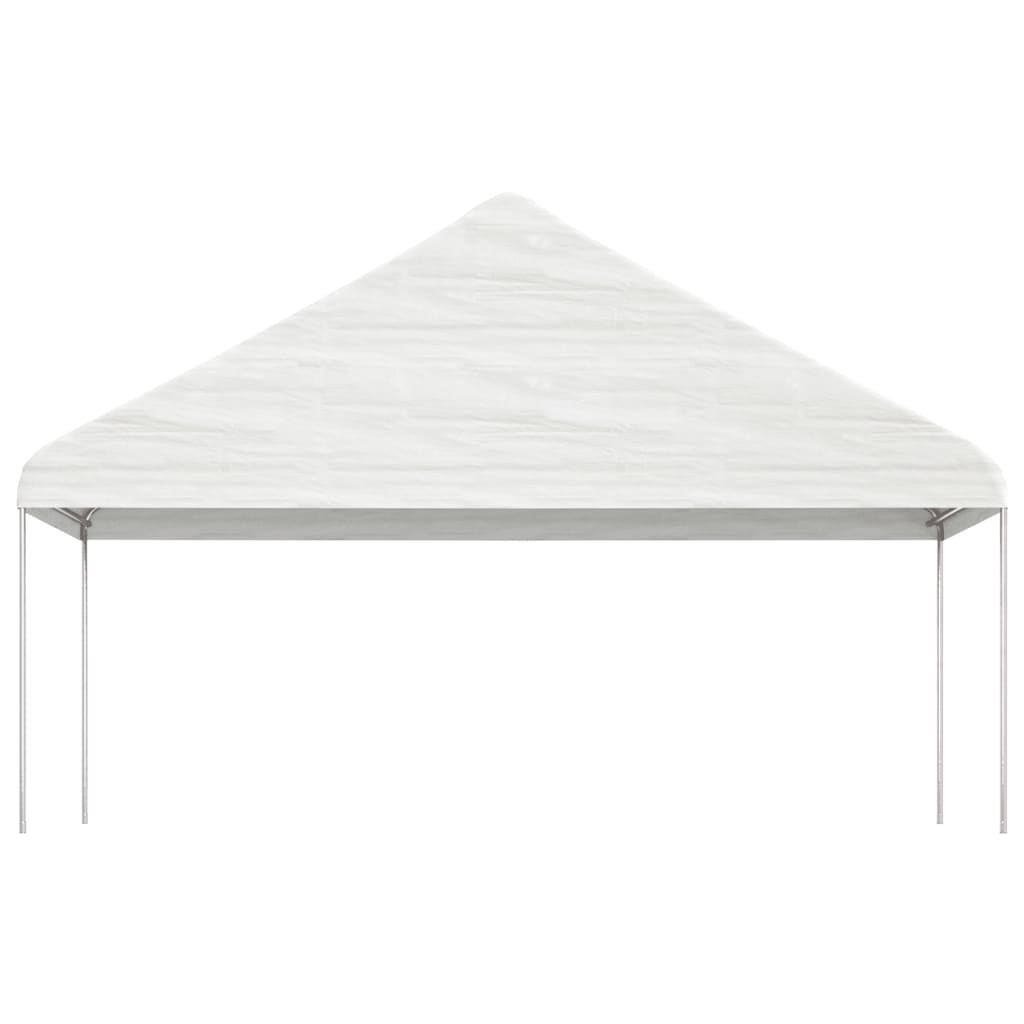 vidaXL Belvédère avec toit blanc 4,46x5,88x3,75 m polyéthylène