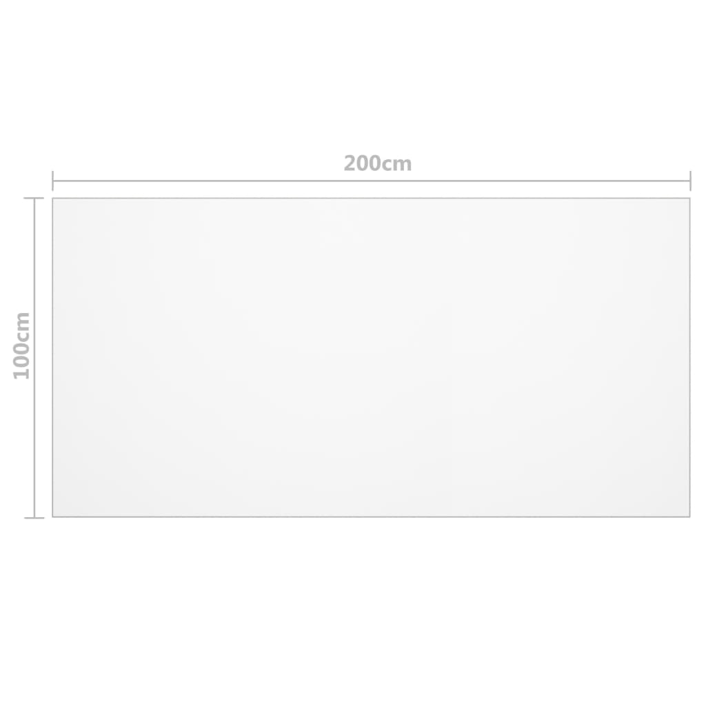 vidaXL Protecteur de table mat 200x100 cm 2 mm PVC