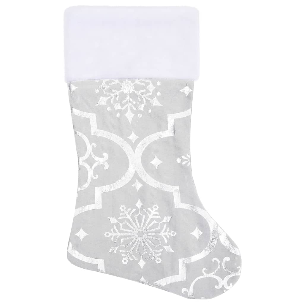 vidaXL Jupe de sapin de Noël de luxe avec chaussette Blanc 150cm Tissu