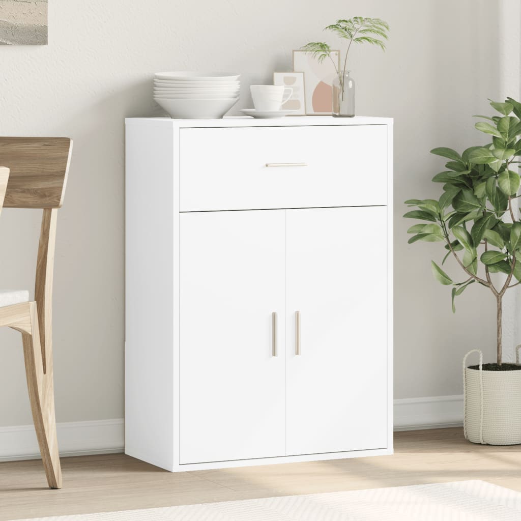 vidaXL Buffet blanc 60x30x84 cm bois d'ingénierie