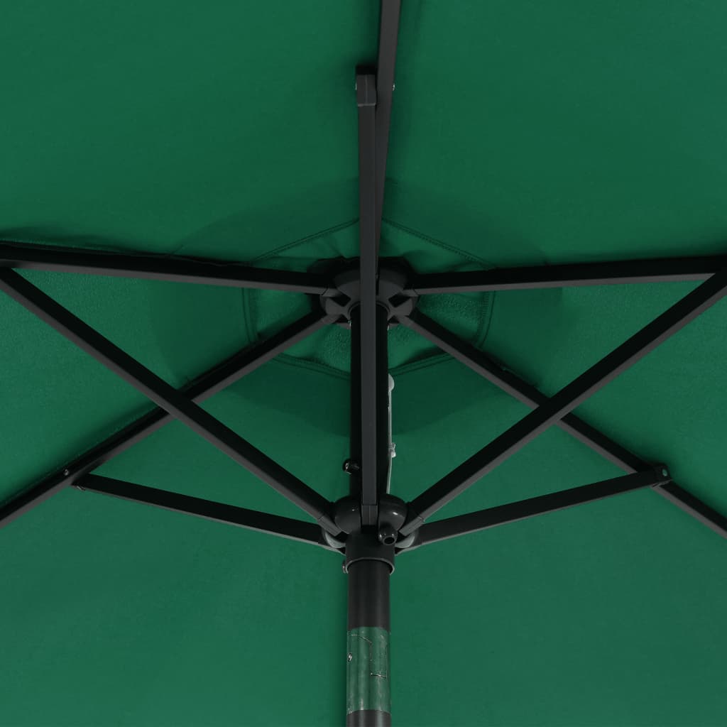 vidaXL Parasol de jardin avec mât en acier vert 225x225x212 cm