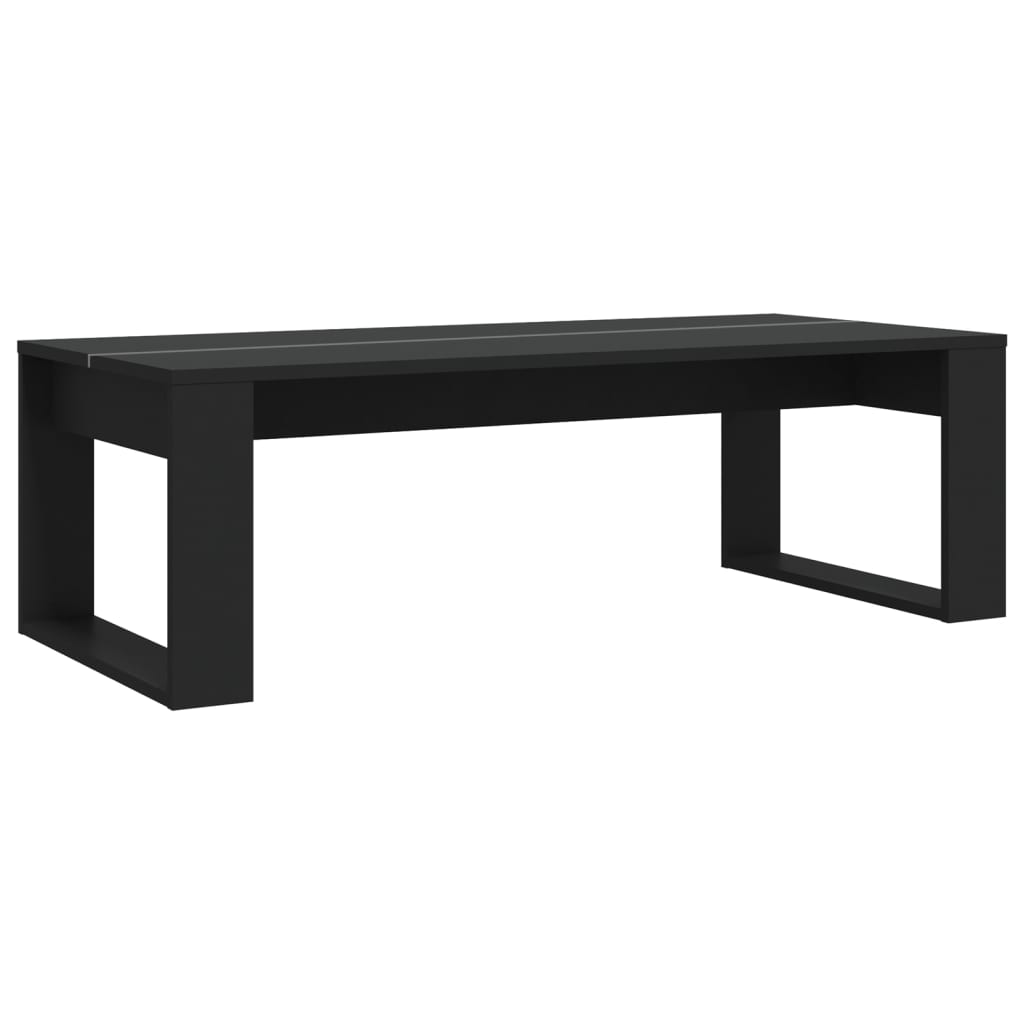 vidaXL Table basse Noir 110x50x35 cm Bois d'ingénierie