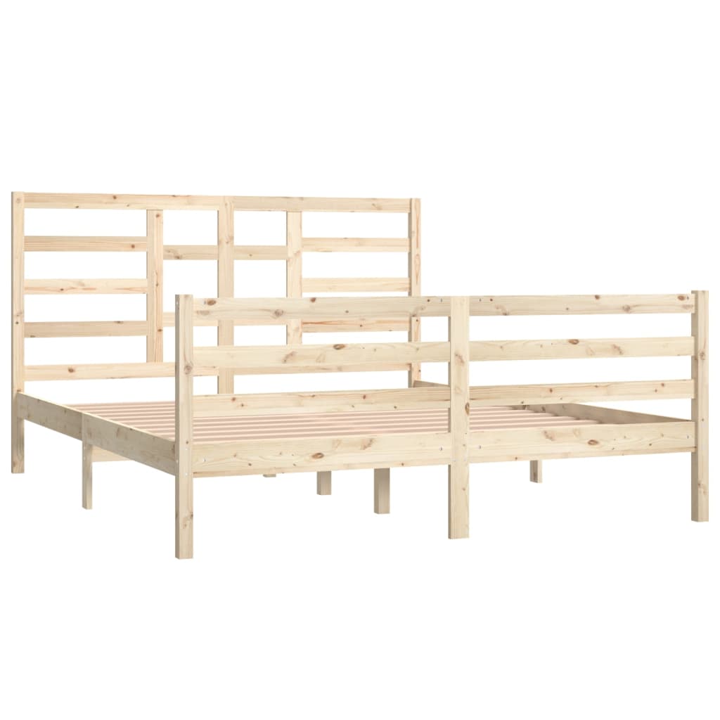 vidaXL Cadre de lit sans matelas bois massif 160x200 cm