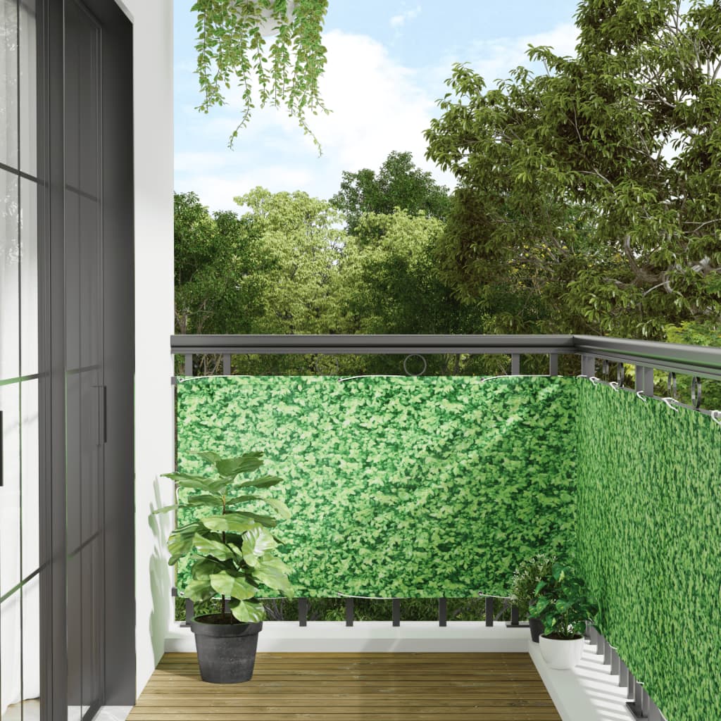 vidaXL Écran d'intimité de balcon aspect de plante vert 1000x75 cm PVC