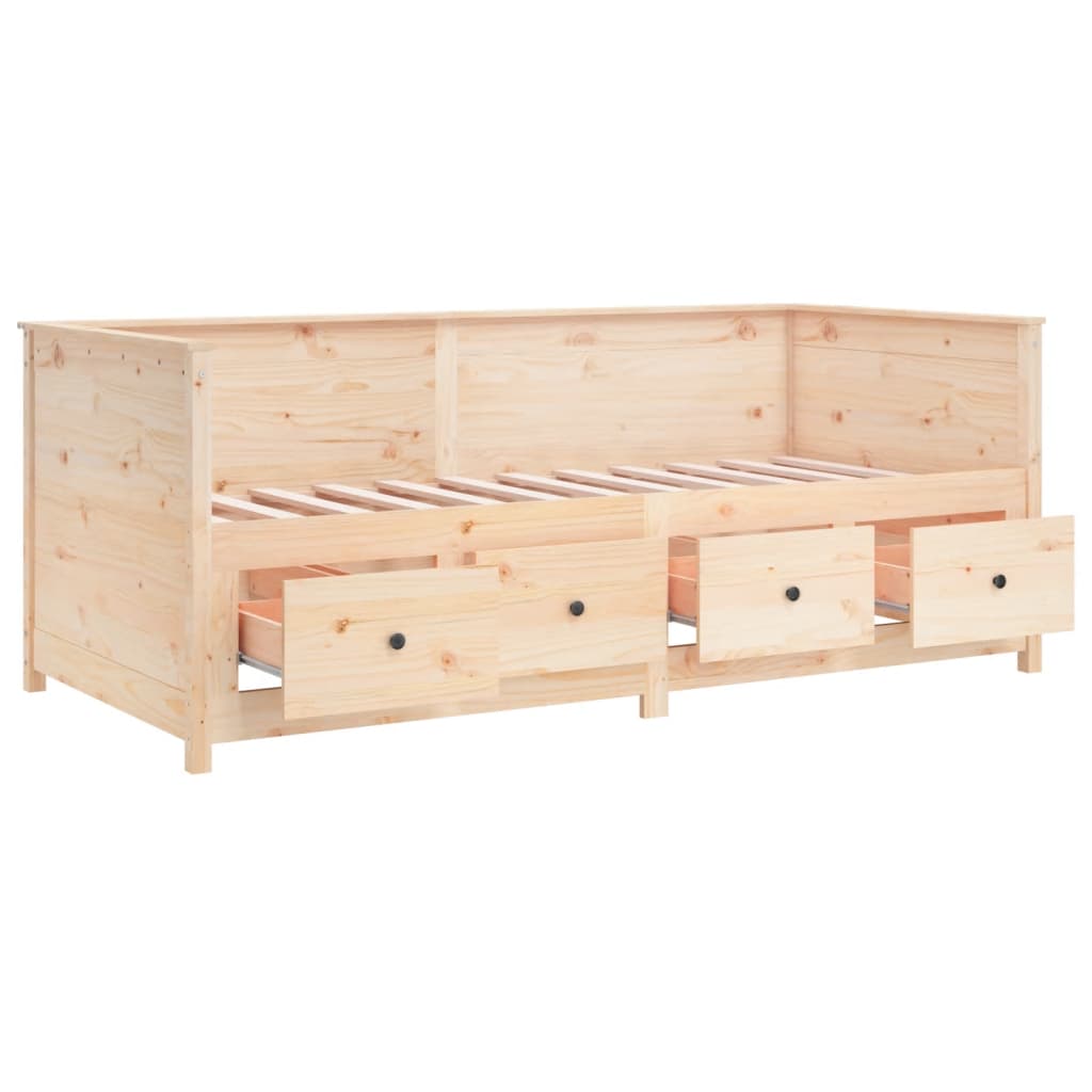 vidaXL Lit de jour sans matelas 75x190 cm bois de pin massif