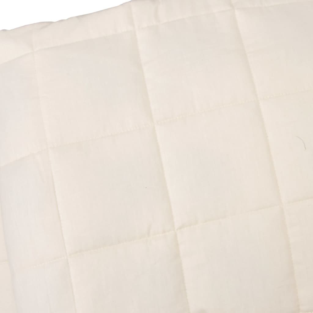 vidaXL Couverture lestée Crème clair 152x203 cm 11 kg Tissu