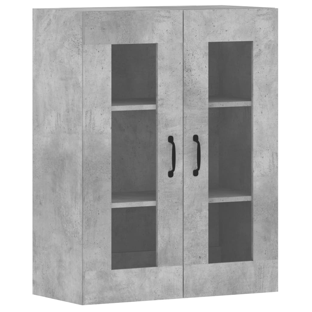 vidaXL Armoires murales 2 pcs gris béton bois d'ingénierie