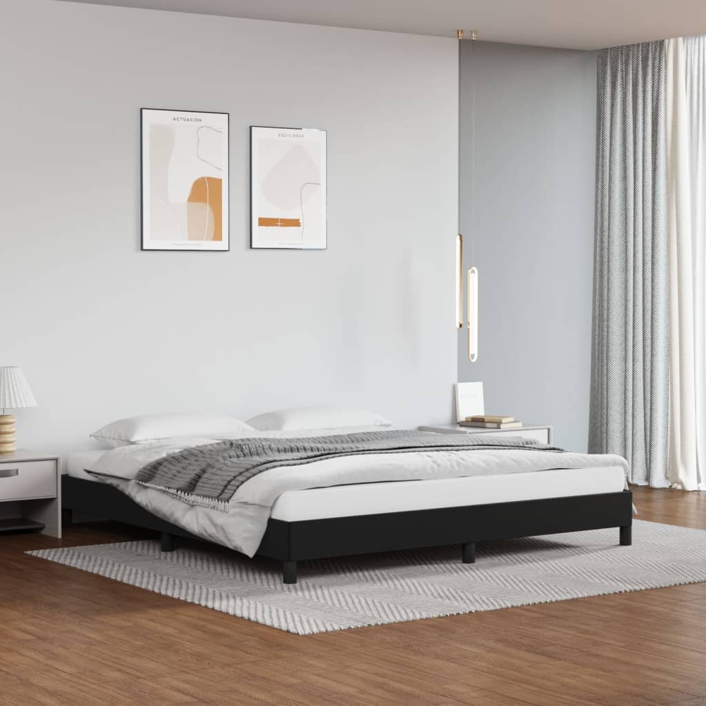 vidaXL Cadre de lit sans matelas noir 160x200 cm similicuir