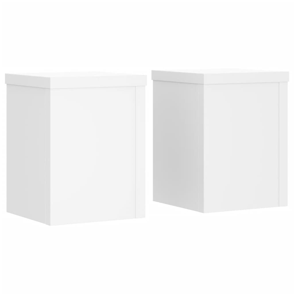 vidaXL Supports pour plantes 2 pcs blanc 15x15x20 cm bois d'ingénierie