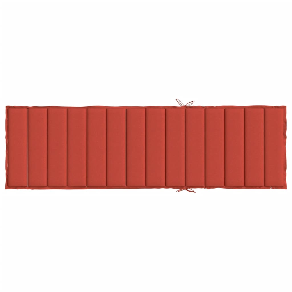 vidaXL Coussin de chaise longue rouge mélangé 200x50x4 cm tissu