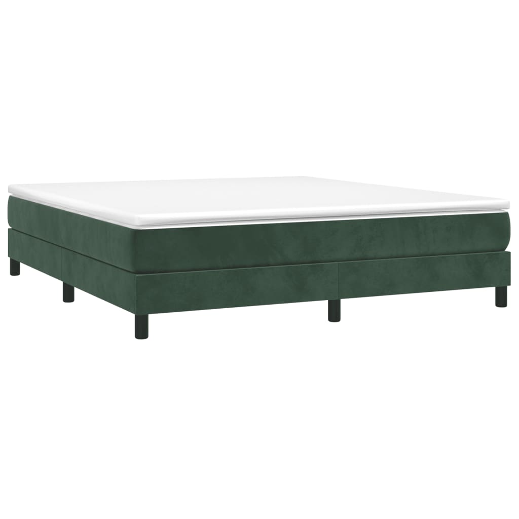 vidaXL Cadre de lit Vert foncé 180x200 cm Velours