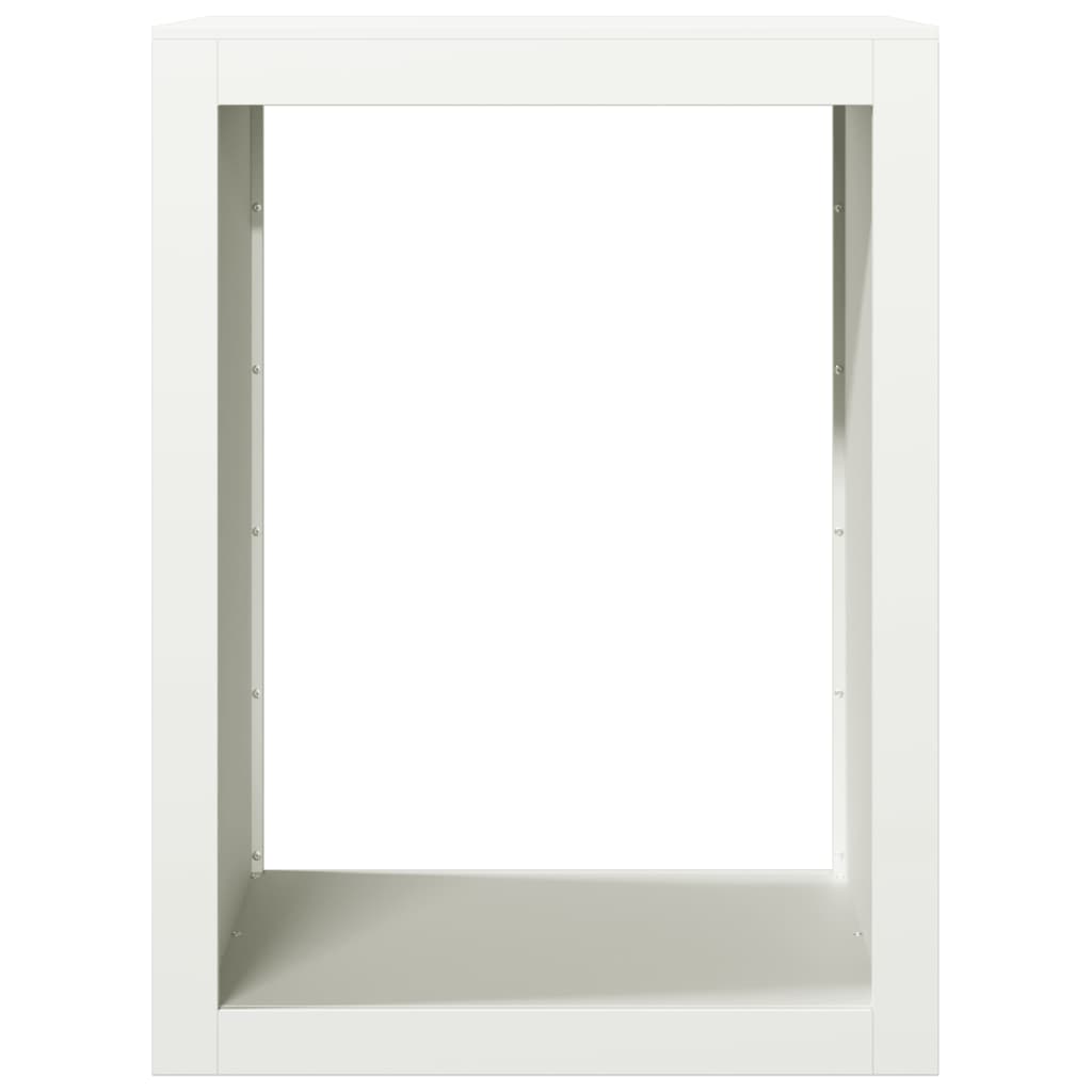 vidaXL Portant de bois de chauffage blanc 60x40x80 cm acier