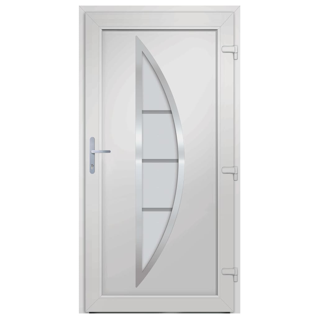 vidaXL Porte d'entrée Blanc 98x208 cm PVC