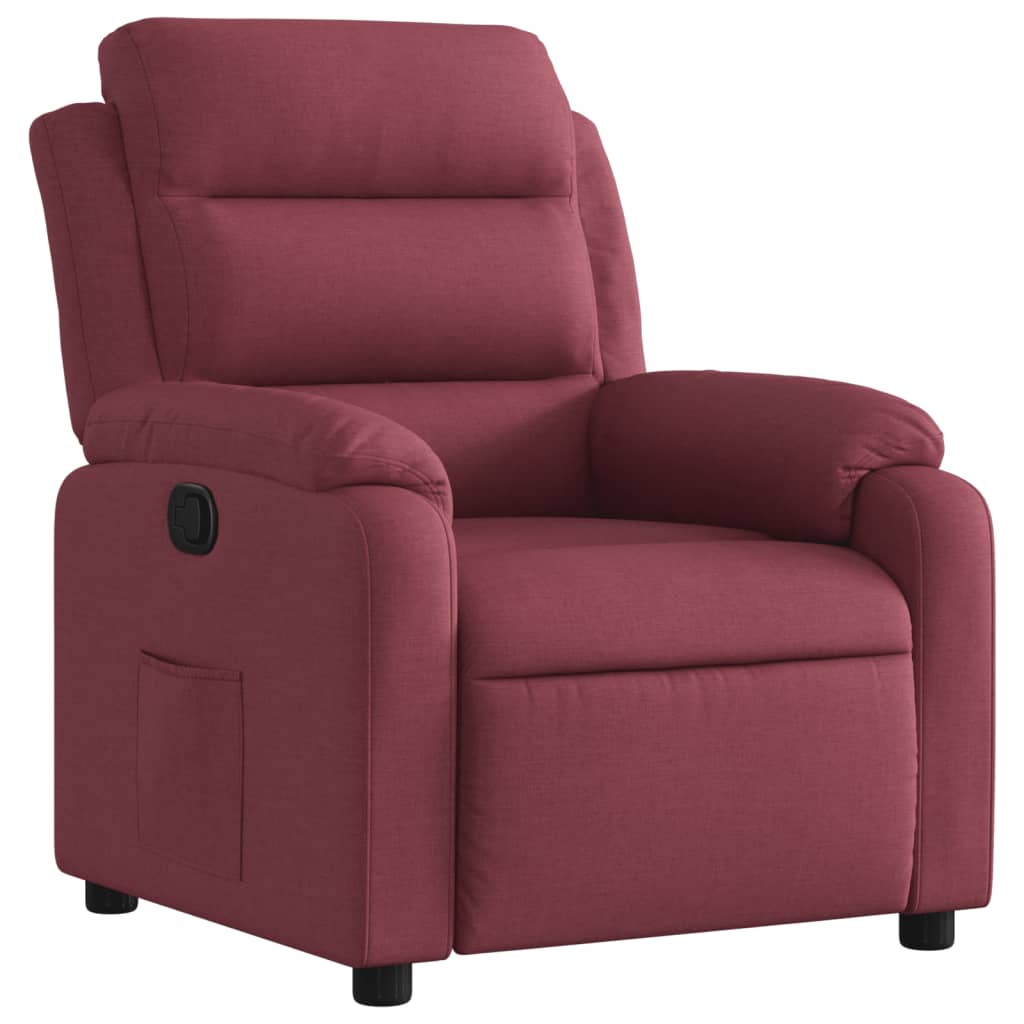 vidaXL Fauteuil inclinable Rouge bordeaux Tissu