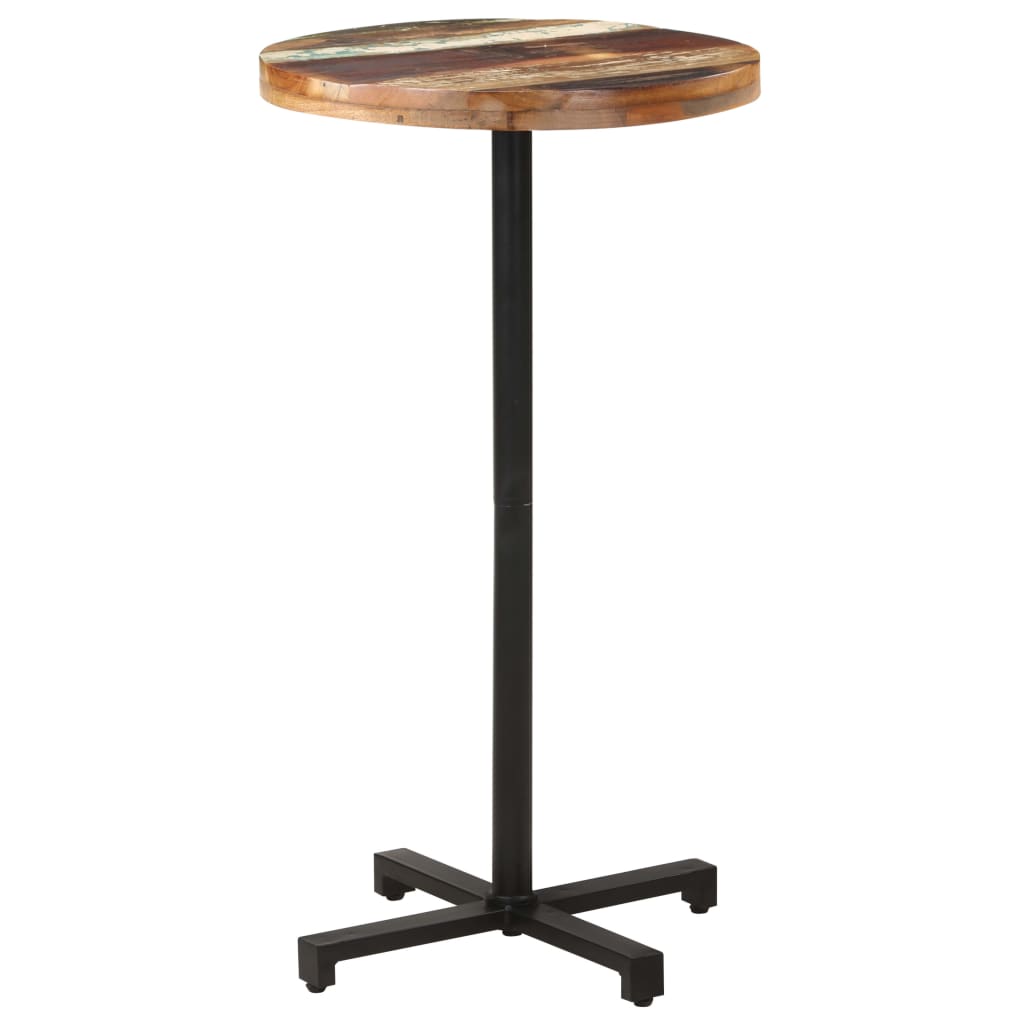 vidaXL Table de bistro Carrée Ø60x110 cm Bois de récupération massif