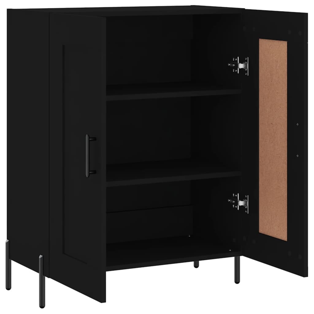 vidaXL Buffet noir 69,5x34x90 cm bois d'ingénierie