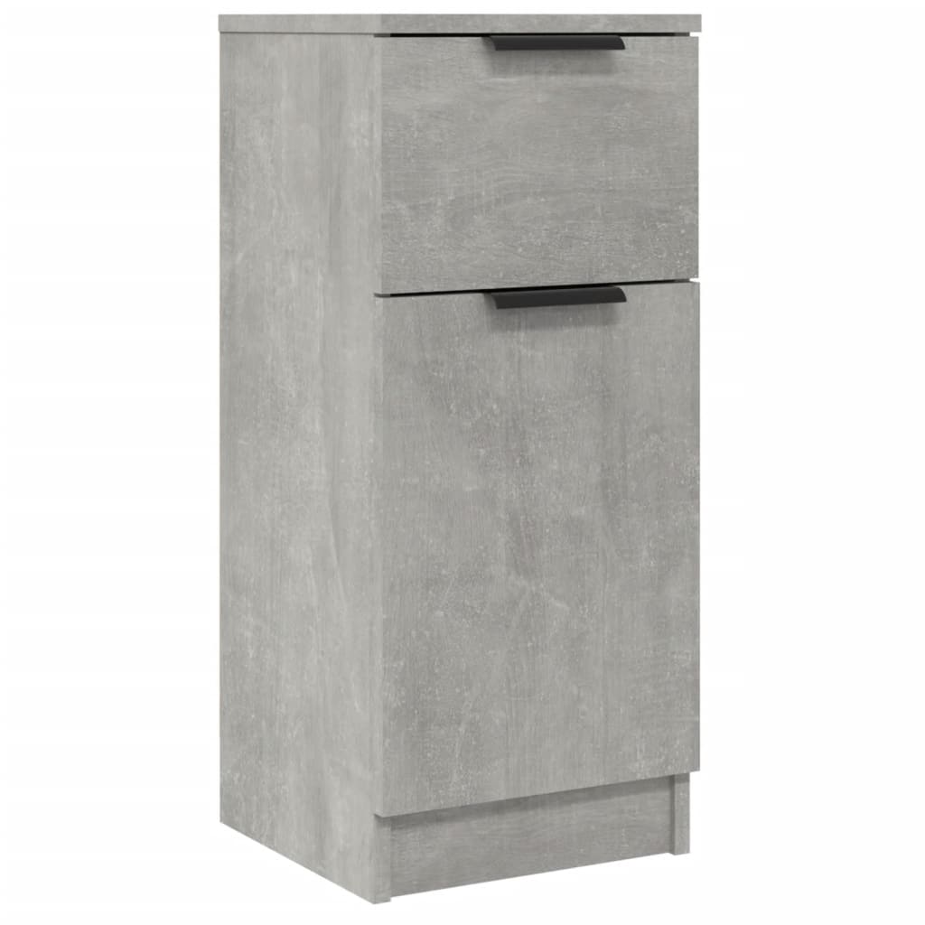 vidaXL Buffet Gris béton 30x30x70 cm Bois d'ingénierie