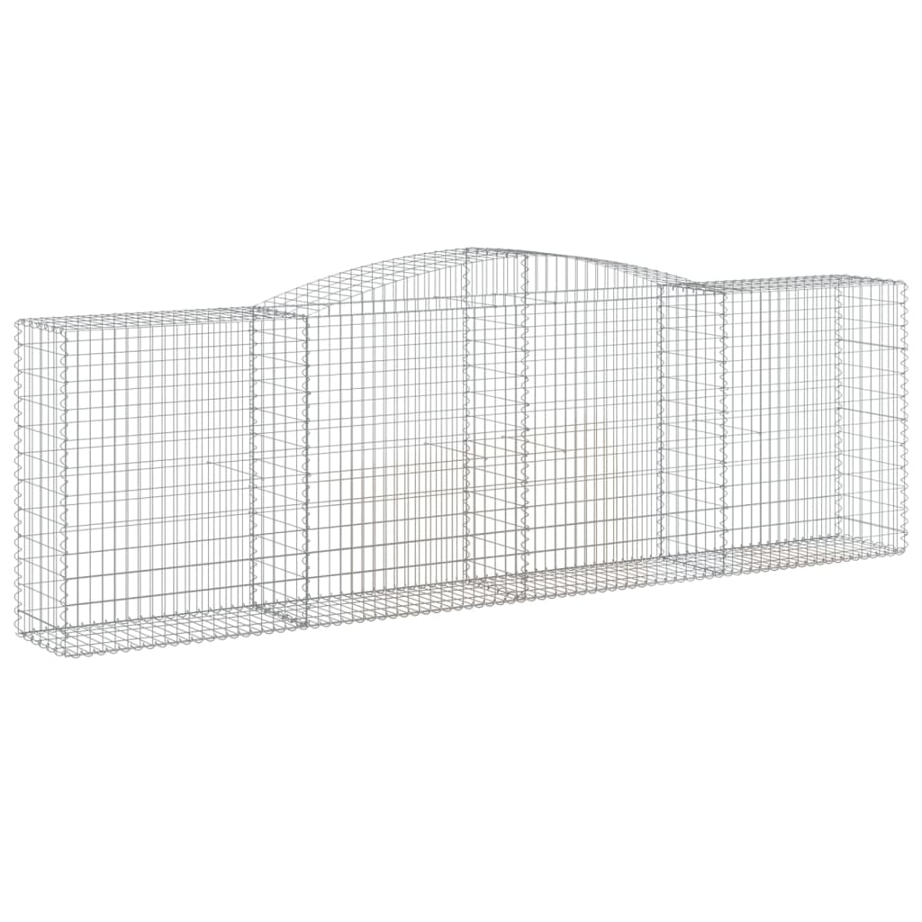 vidaXL Paniers à gabions arqués 9 pcs 400x50x120/140 cm Fer galvanisé