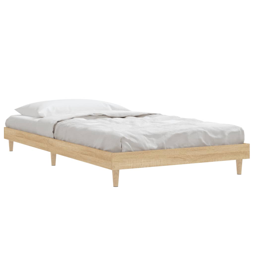 vidaXL Cadre de lit sans matelas chêne sonoma 100x200 cm