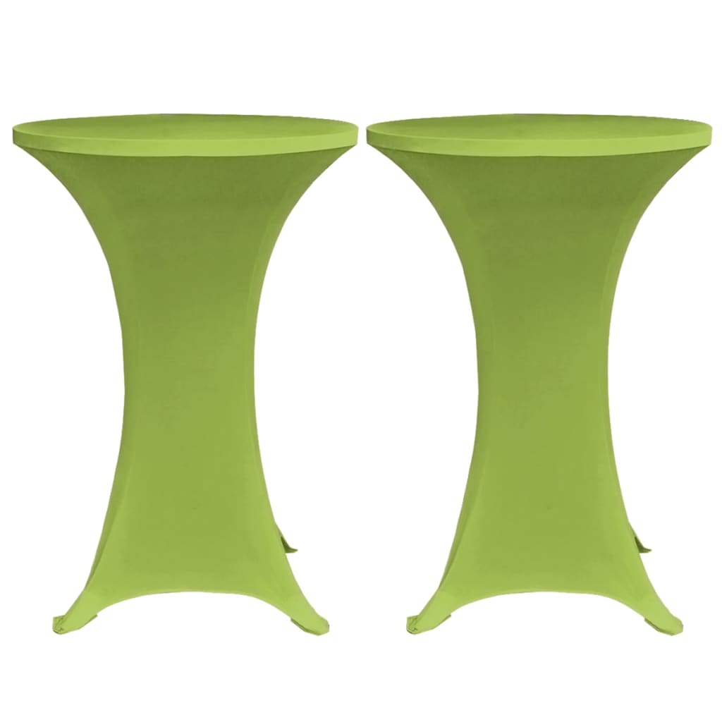 vidaXL Housse de table extensible 2 pcs 80 cm Verte