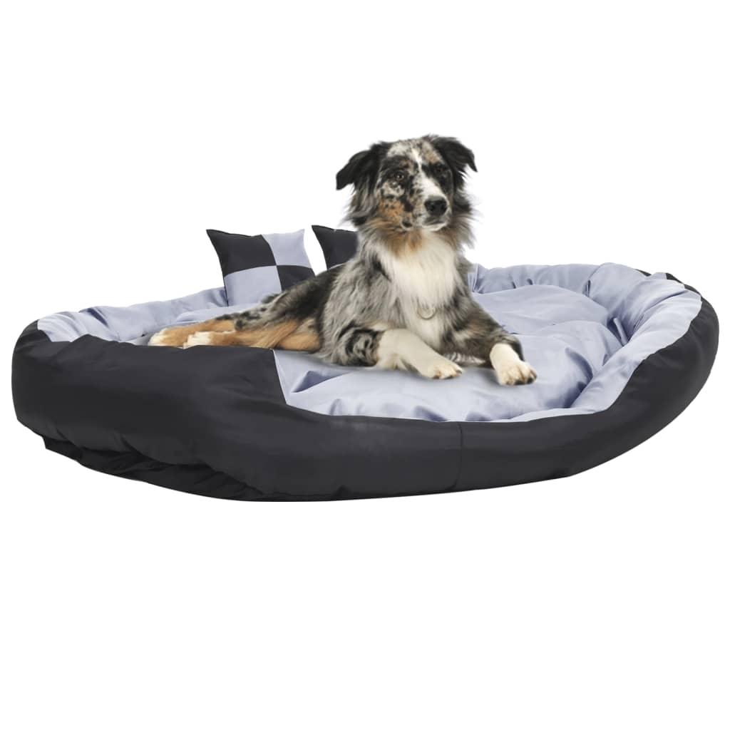 vidaXL Coussin réversible lavable pour chien Gris et noir 150x120x25cm