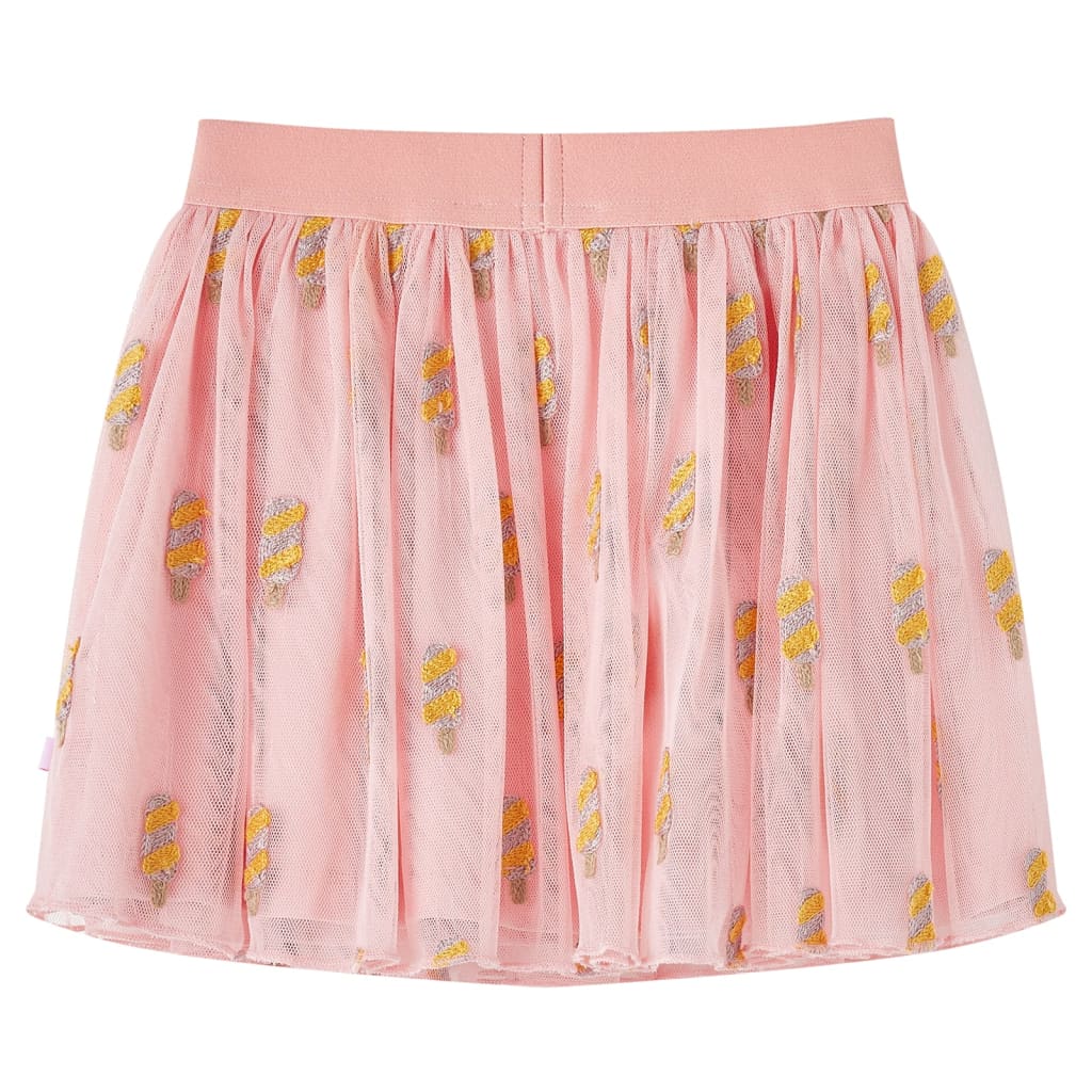 Jupe avec tulle pour enfants rose clair 128