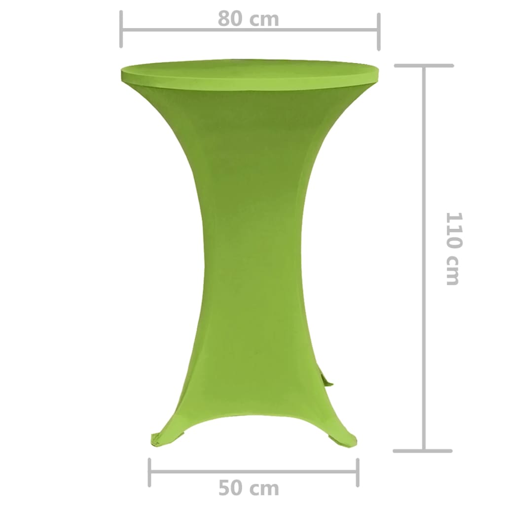 vidaXL Housse de table extensible 2 pcs 80 cm Verte