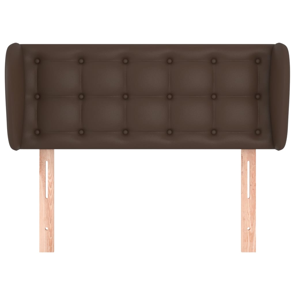 vidaXL Tête de lit avec oreilles Marron 93x23x78/88 cm Similicuir