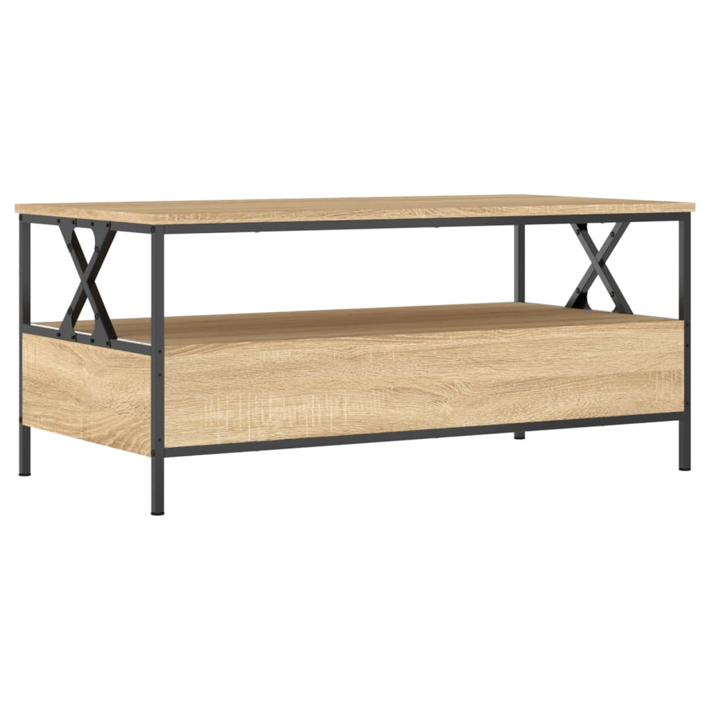 vidaXL Table basse chêne sonoma 100x51x45 cm bois d'ingénierie