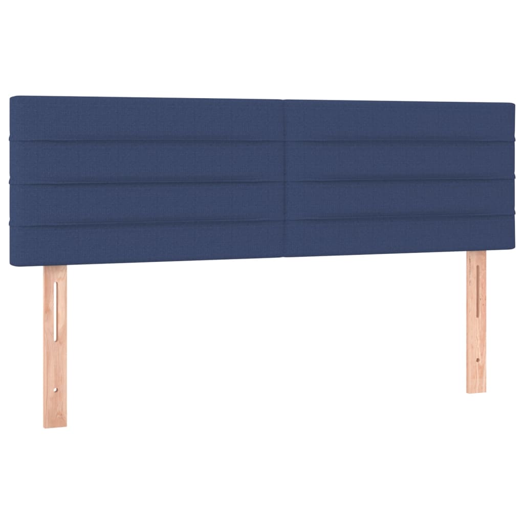 vidaXL Têtes de lit 2 pcs Bleu 72x5x78/88 cm Tissu