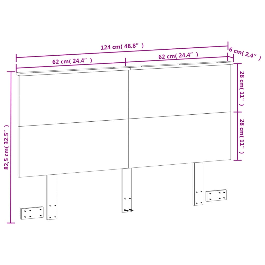 vidaXL Tête de lit cire marron 120 cm bois massif de pin