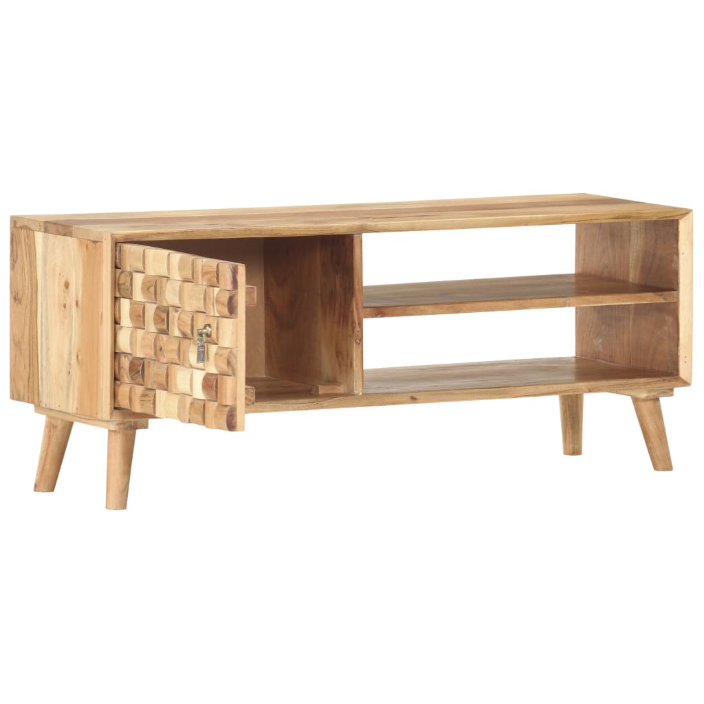 vidaXL Meuble TV 100x35x40 cm Bois d'acacia massif