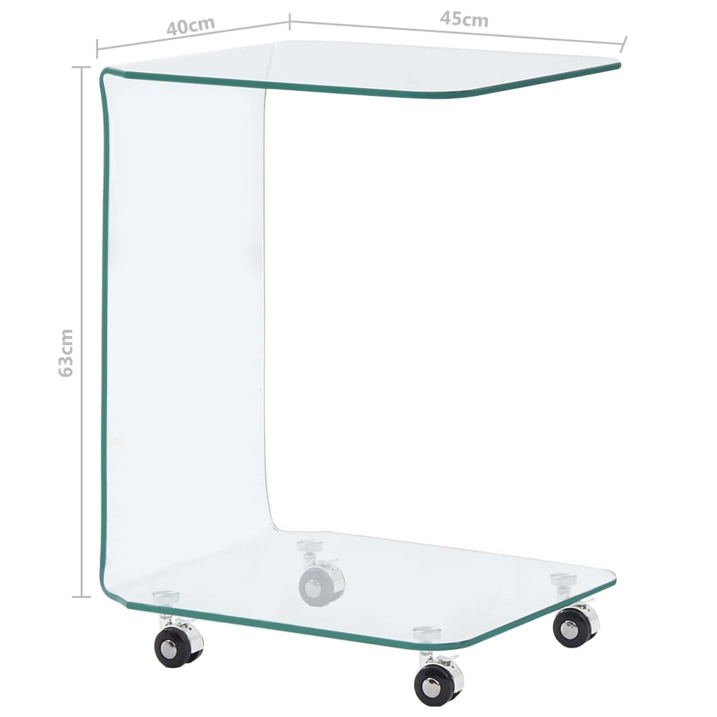 vidaXL Table basse 45x40x63 cm Verre trempé