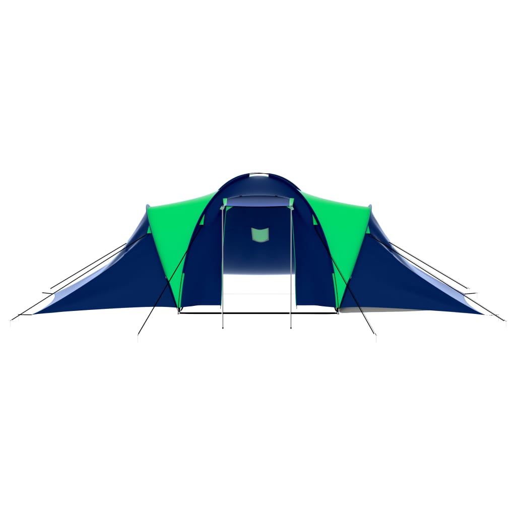 vidaXL Tente de camping 9 personnes Bleu et Vert