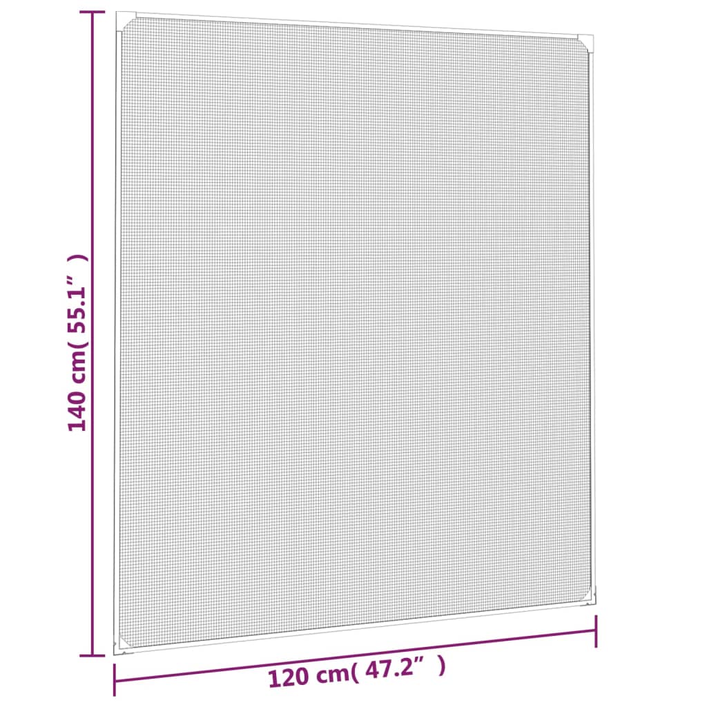 vidaXL Moustiquaire magnétique pour fenêtres blanc 120x140 cm