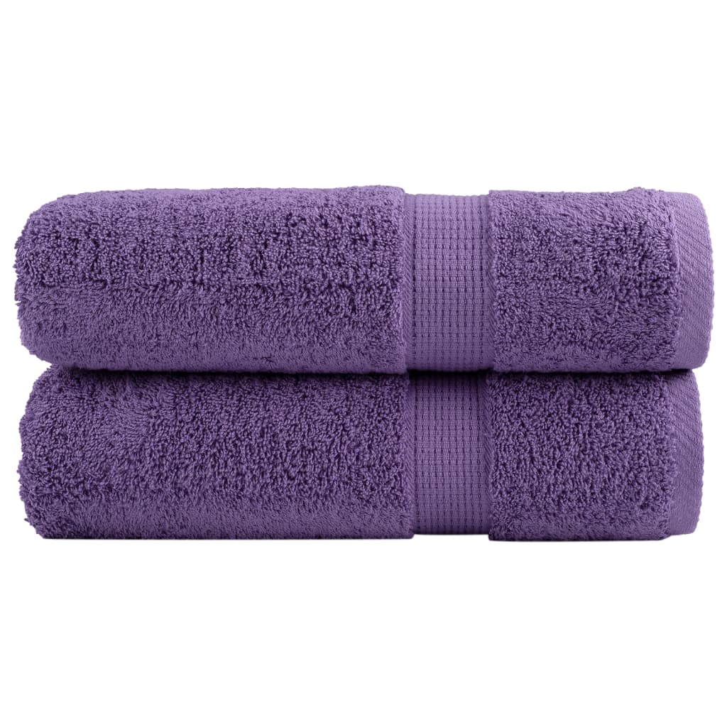 vidaXL Essuie-mains de qualité supérieure SOLUND 2 pcs violet 600 g/m²