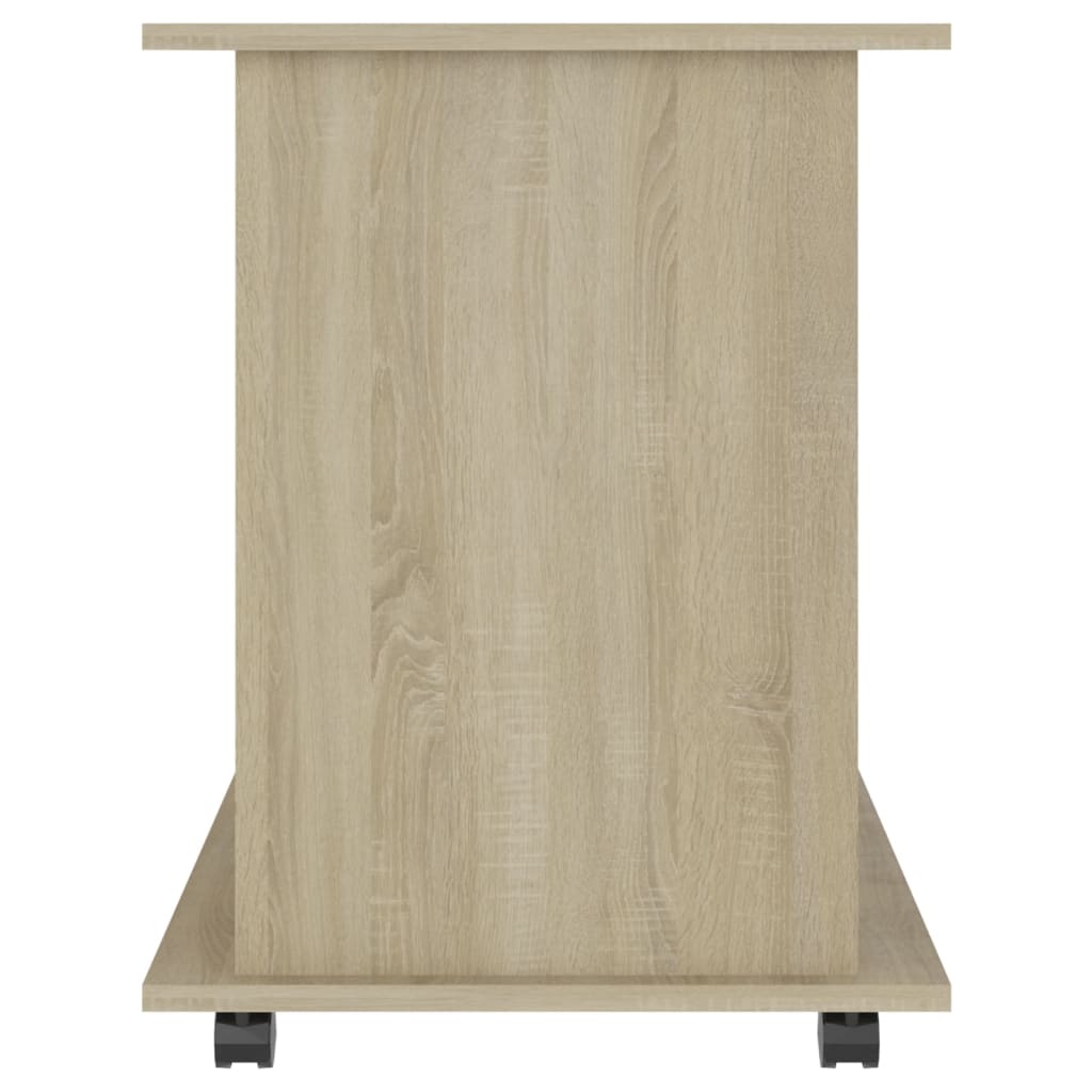 vidaXL Armoire à roulettes Chêne sonoma 60x45x60 cm Bois d’ingénierie