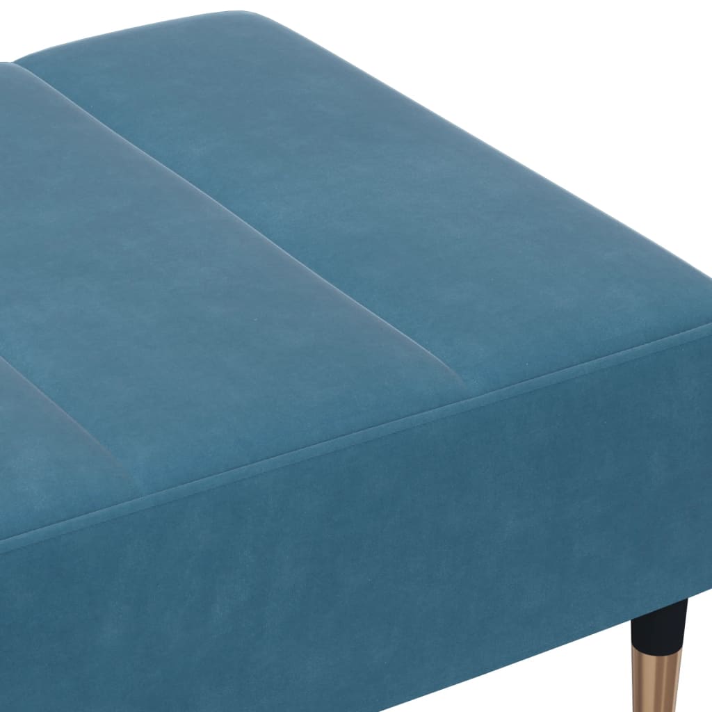 vidaXL Repose-pied bleu 77x55x31 cm velours