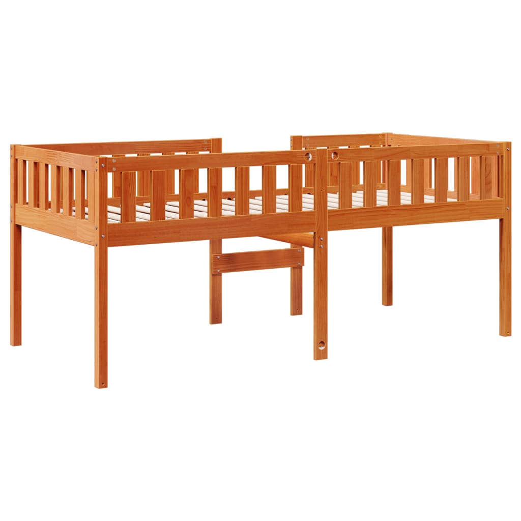 vidaXL Lit pour enfants sans matelas cire marron 75x190 cm pin massif