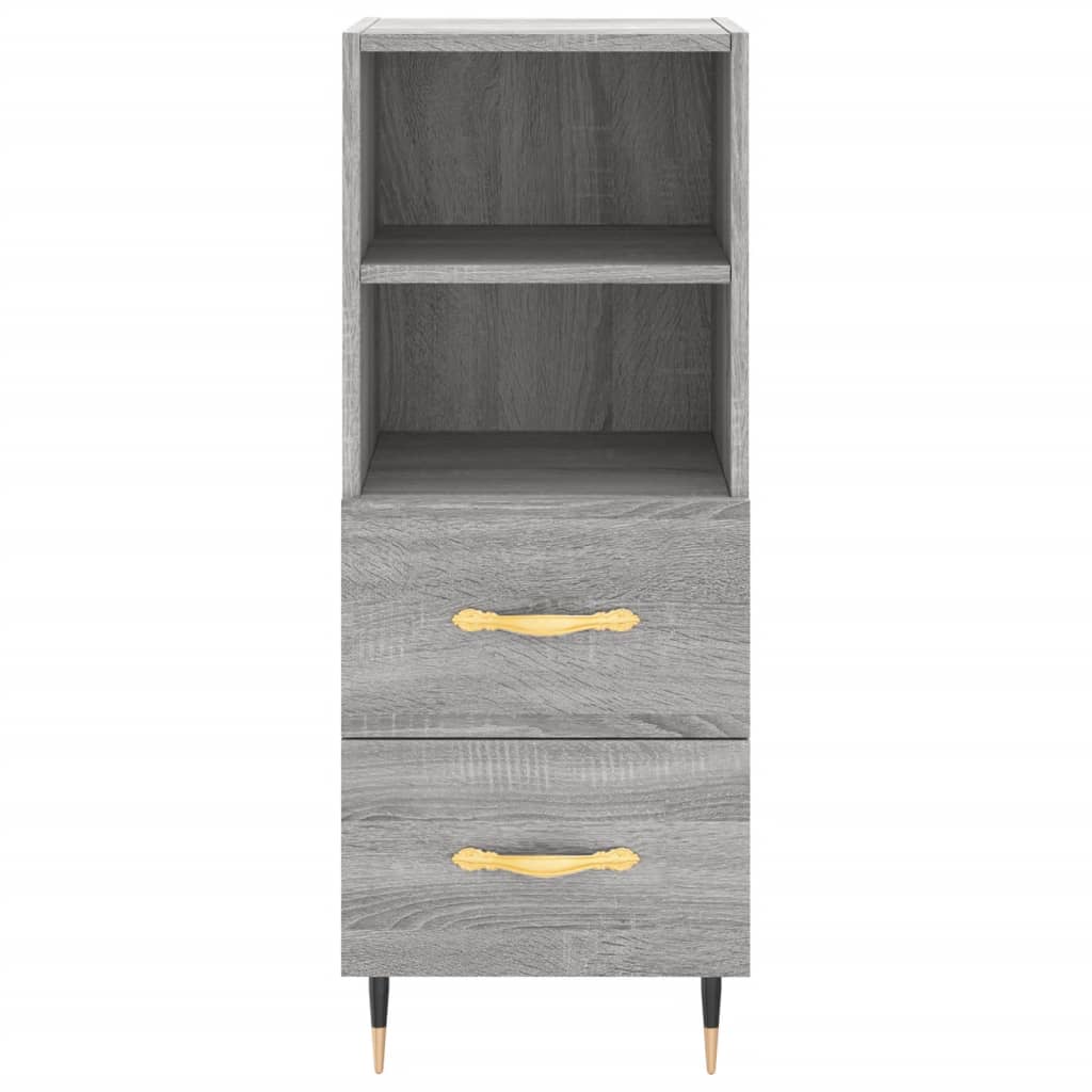 vidaXL Buffet Sonoma gris 34,5x34x90 cm Bois d'ingénierie