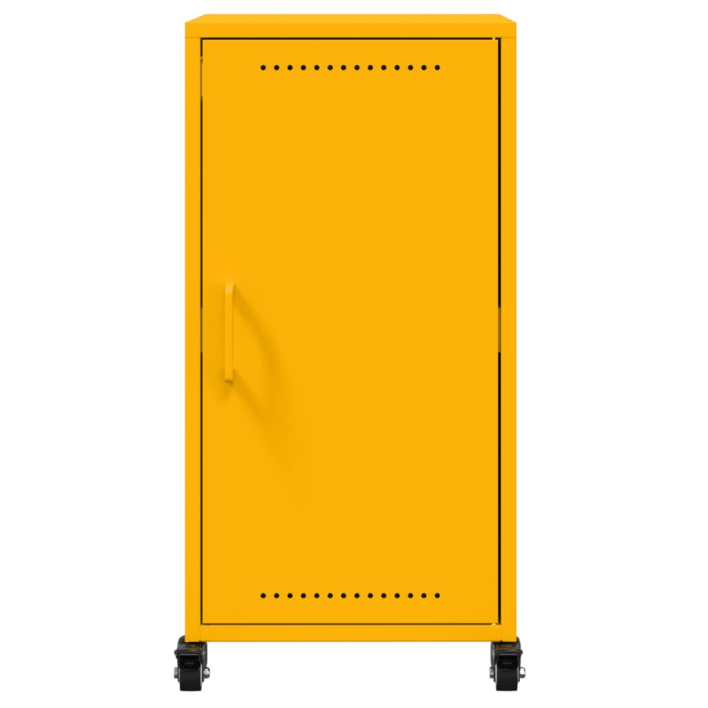 vidaXL Buffet jaune moutarde 36x39x72 cm acier