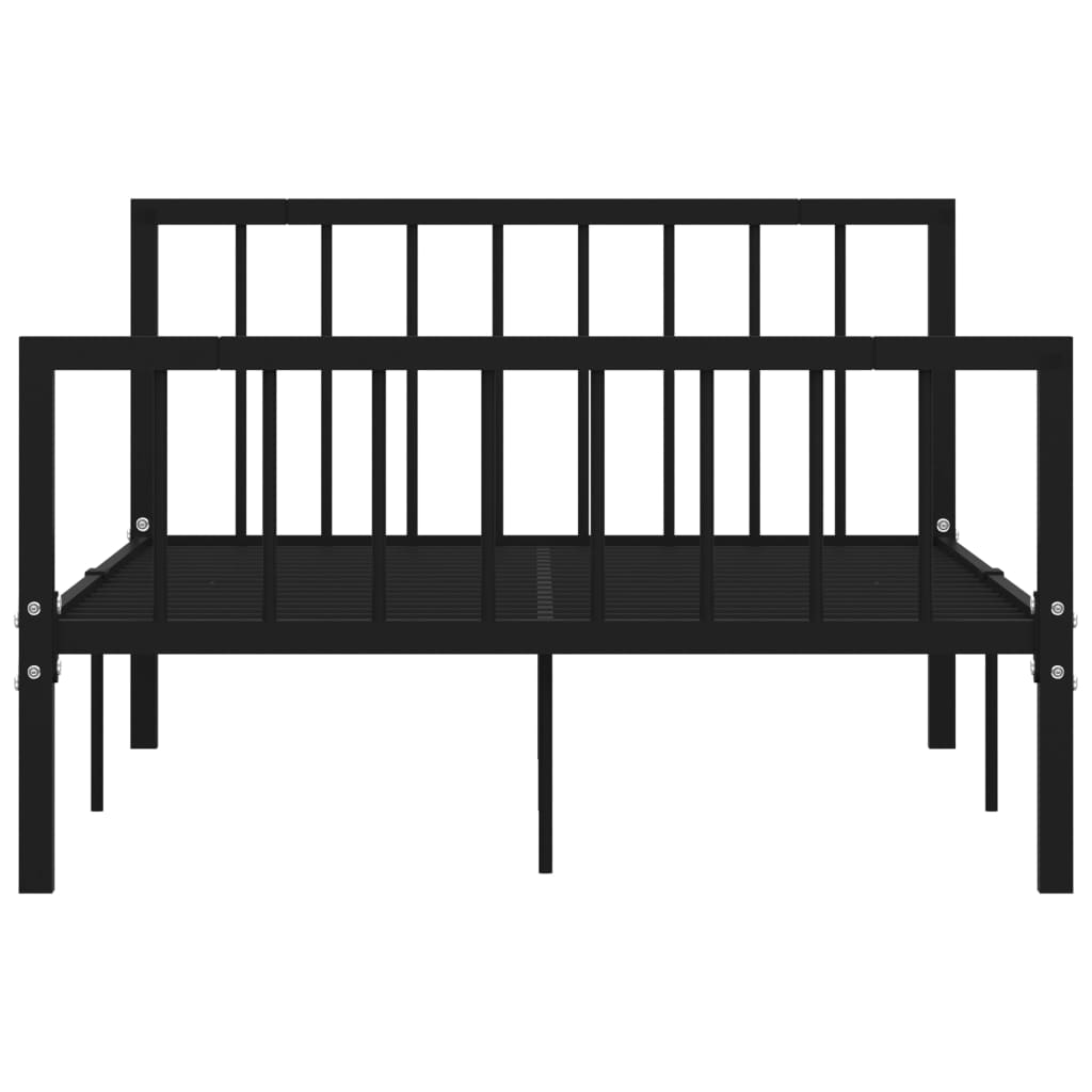 vidaXL Cadre de lit sans matelas noir métal 120x200 cm