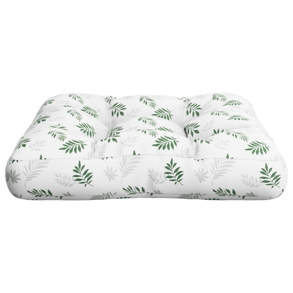 vidaXL Coussin de palette à motif de feuilles 58x58x10 cm tissu oxford