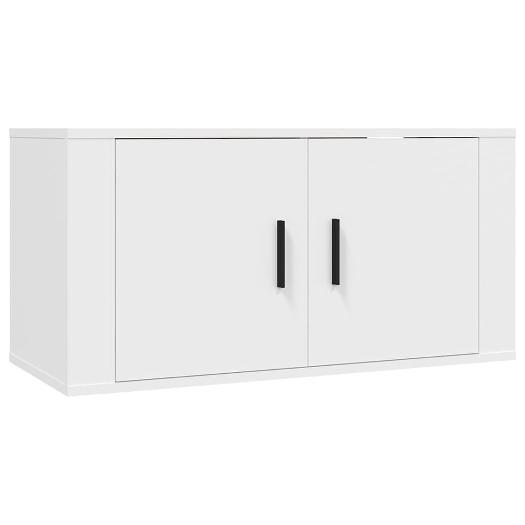 vidaXL Meubles TV muraux 2 pcs blanc 80x34,5x40 cm