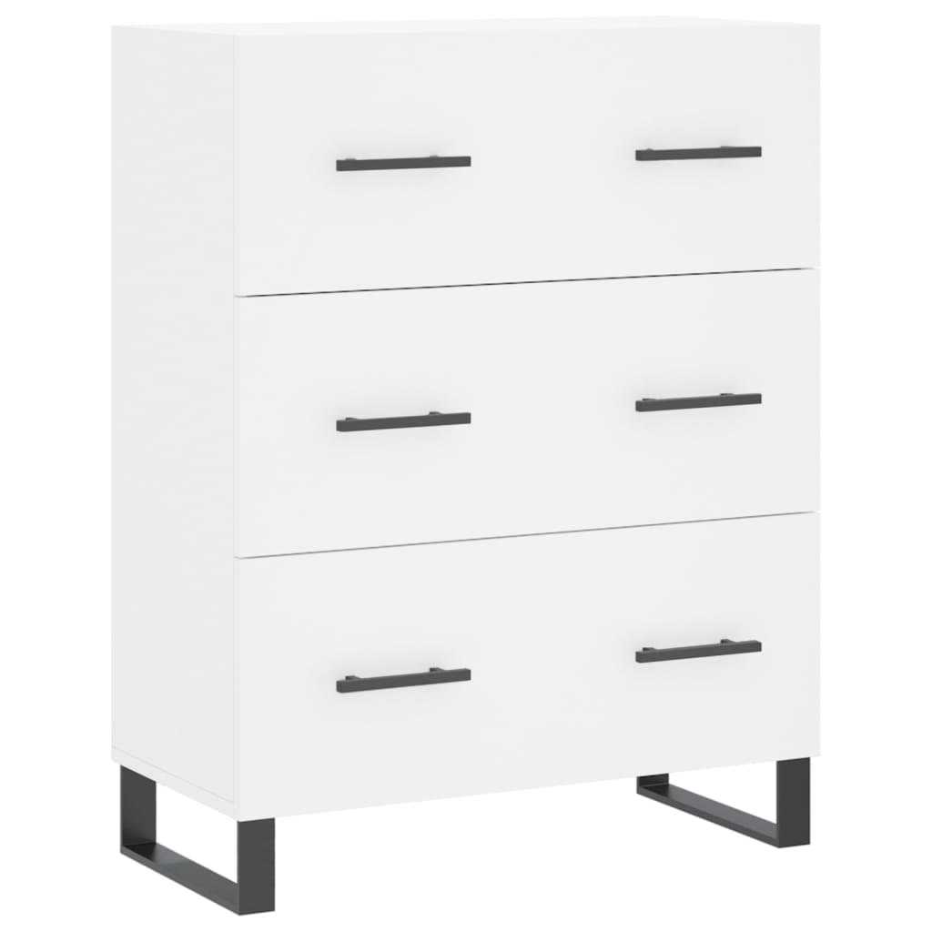 vidaXL Buffet haut Blanc 69,5x34x180 cm Bois d'ingénierie