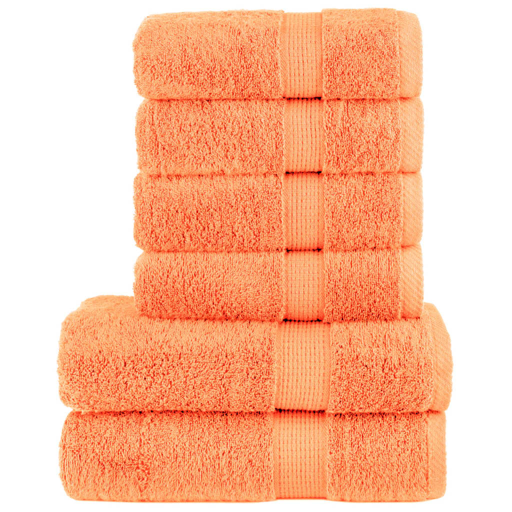 vidaXL Ensemble de serviettes de qualité supérieure SOLUND 6pcs orange