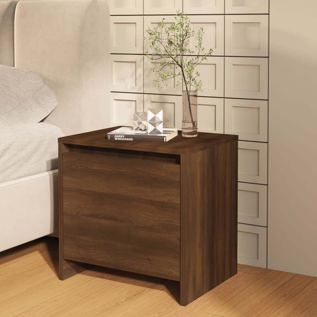 vidaXL Tables de chevet 2 pcs chêne marron 45x34x44,5 cm