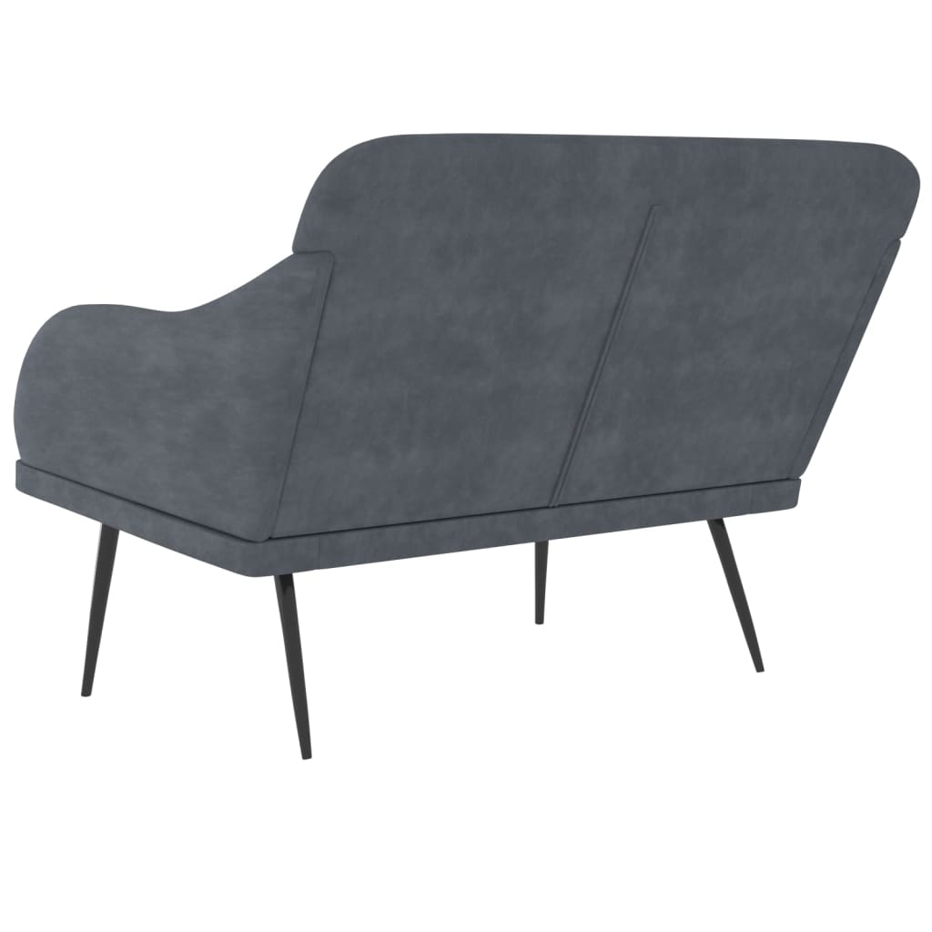 vidaXL Banc Gris foncé 110x76x80 cm Velours