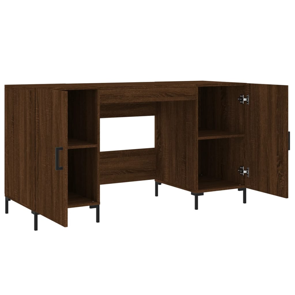 vidaXL Bureau chêne marron 140x50x75 cm bois d'ingénierie