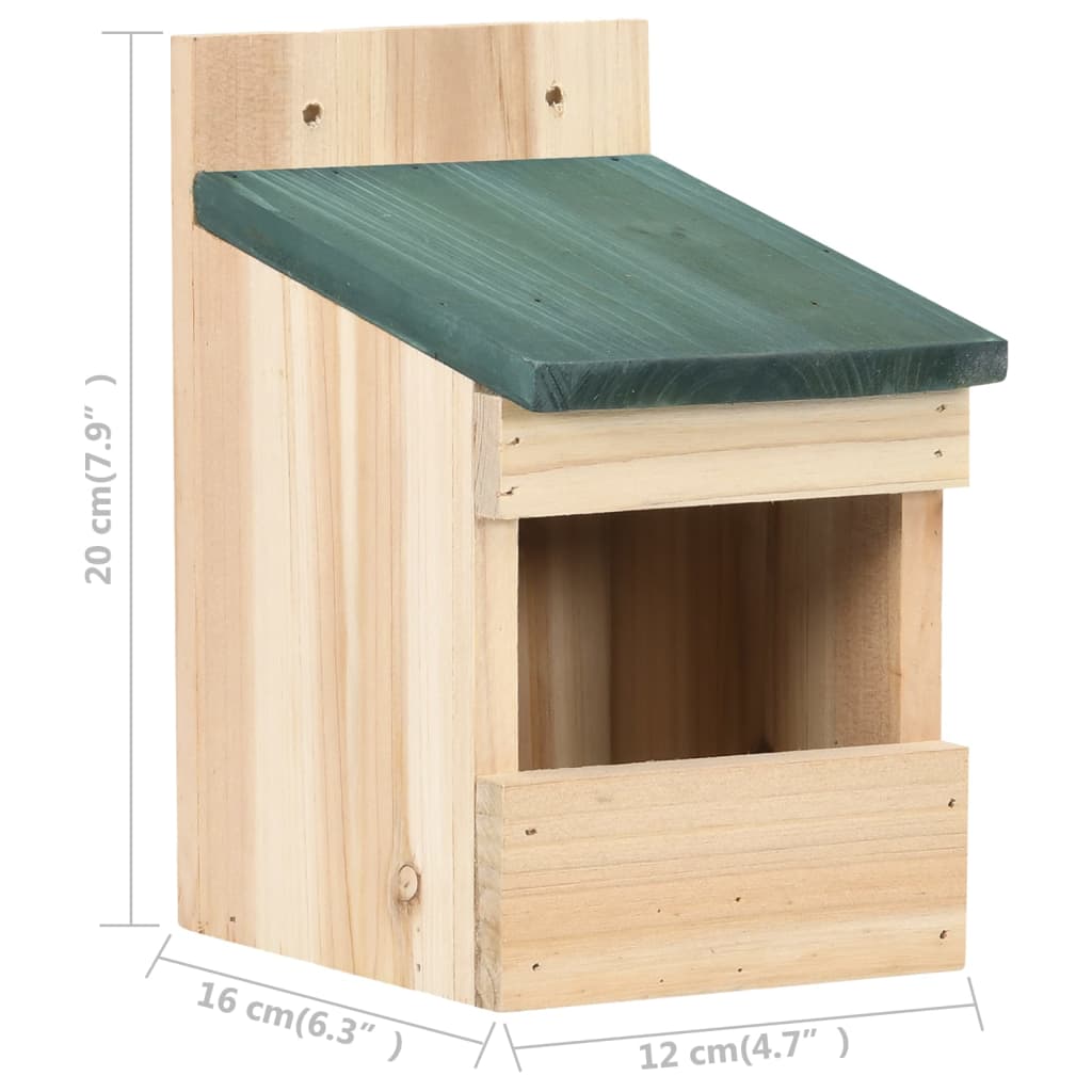 vidaXL Nichoirs 4 pcs 12x16x20 cm Bois de sapin